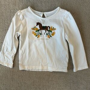 NWOT Janie and Jack horse long sleeve shirt size 18-24 months